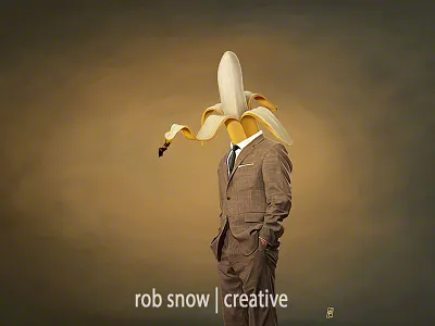 Peeled abstract banana business edible fruit jacket man peel suit surreal yellow