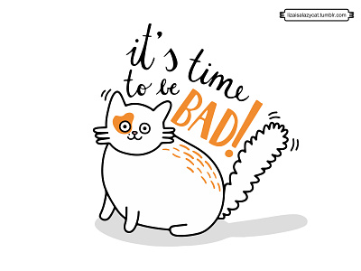 Liza is a lazy cat - Crazy cat animals cat character crazy design funny illustration kitten kitty liza is a lazy cat lizaisalazycat