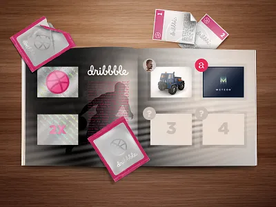 Invite 2x 2 album contest draft dribbble invitation invite stickers two