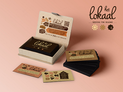 Het Lokaal - cards identity illustration logo menu card typography