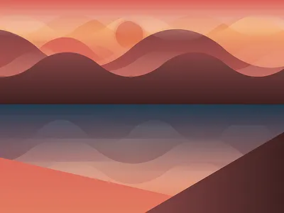 Environment / Color series environment hills hilly lake colors landscape series sunset
