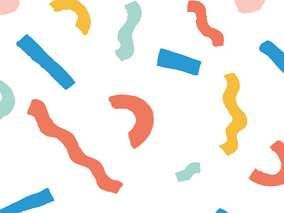 Squiggles colourful design illustration pattern