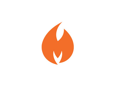 M fire brand fire flame fuego identity logo logotipo m orange simbol titofolio