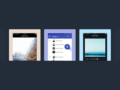 New Examples examples framer prototypes