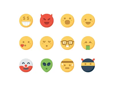 Emoticons emoticons face flat happy icon sad set simple smile smiley