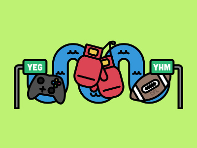 Header Illustration #02 boxing football illustration vector xbox