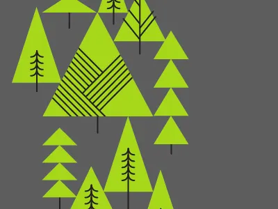 TREES TREES TREES geometric trees triangles