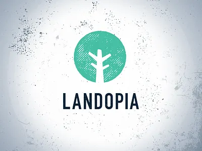 Landopia Logo brand green id identity land logo real estate tree
