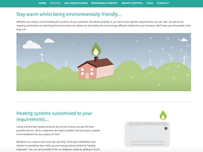 Pope Efficiency Web Design (Heating) air conditioning environment heating smart controls web design