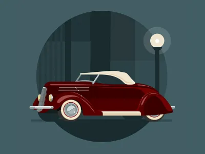 36 Custom Red car classic convertible custom hot rod vintage