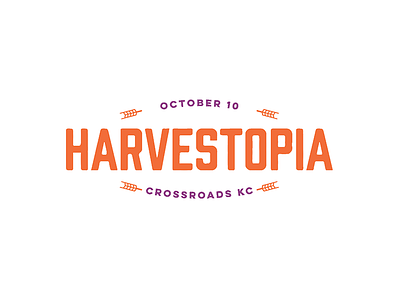 Harvestopia #2 branding harvesters kansas city logo script type