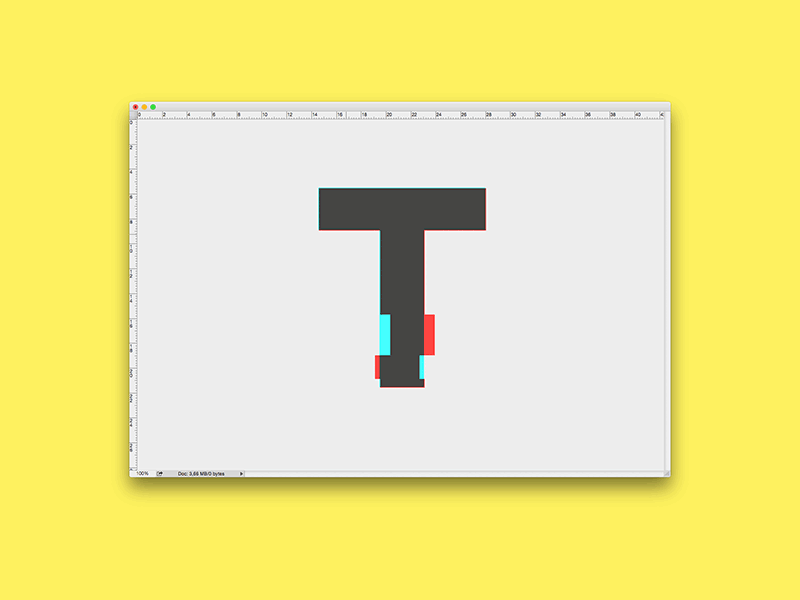 WIP 001 animation gif glitch letter lettering loop process t type typography