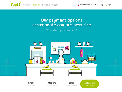 Onboarding character responsive vector webdesign