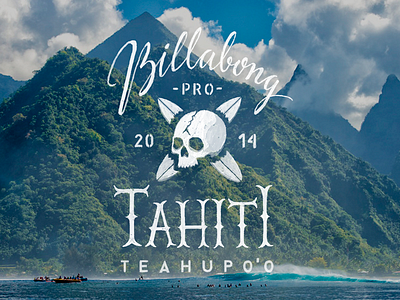 Billabong Pro Tahiti 2014 illustration lettering logo surf tahiti teahupoo wsl