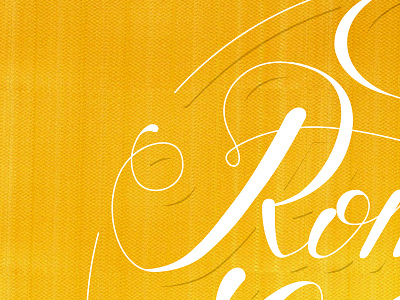 Romance Language calligraphy drawn hand lettering