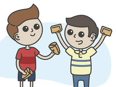 Bromance Is... bromance bros cartoon character color comic illustration sandwhich