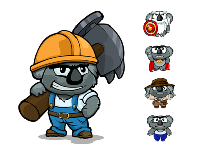 Koala Character characters game vector