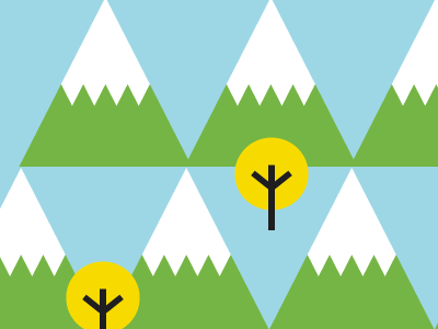 Mountains geometric illustration landscape nature