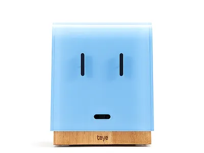 Teye cute emoji eye phone face phone plastic smile teye voip wood
