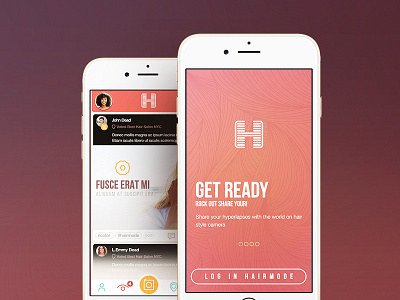 Social App app camera color feed location logo share social