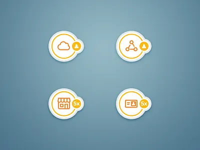 User Icons circle icon store user