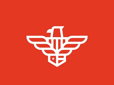 Eagle logo absract america branding eagle illustrator logo minimal thicklines vector wings