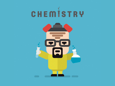 Сhemistry breakingbad chemist chemistry experiment flat heisenberg illustration lab laboratory science vector walterwhite
