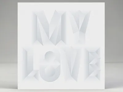 Majid Jordan X Drake "My Love" - Single Artwork album artwork apple music chiseled type custom drake majid jordan music ovo ovo sound toronto type typography