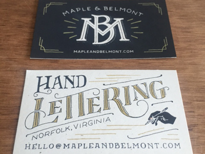 NEW Business Card business card hand letter lettering screen print