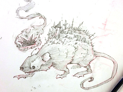 Cairnspine Sovereign cemetery drawing graveyard illustration meeting rat sketch