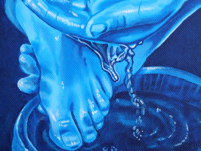 Always hand paint acrylic blue galations 1:10