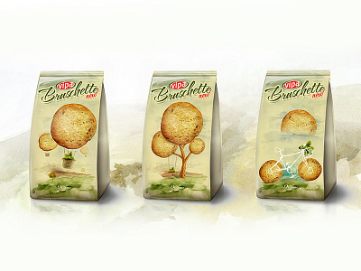Bruschette New adobe art branding bruschette design graphic design package package design photoshop snack tbt watercolor