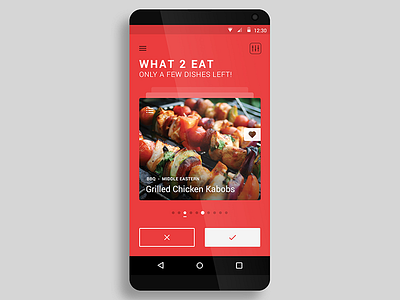 What 2 Eat cards clean design fluid food food app layout material design minimal mobile design