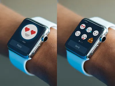 Emoji Chat Apple Watch concept apple applewatch emoji smile ui ux