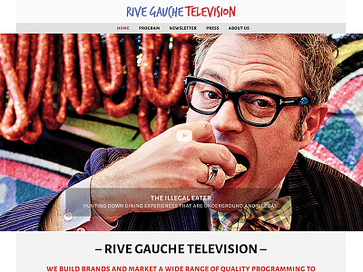 Rive Gauche Television Website design films graphic design movies squarespace typography web websites