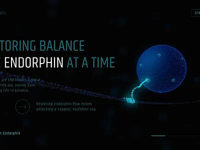 3D particle animation Endorphix 3d desktopanimation draft motion graphics spline splineanimation ui