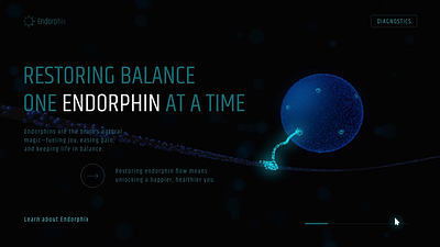 3D particle animation Endorphix 3d desktopanimation draft motion graphics spline splineanimation ui