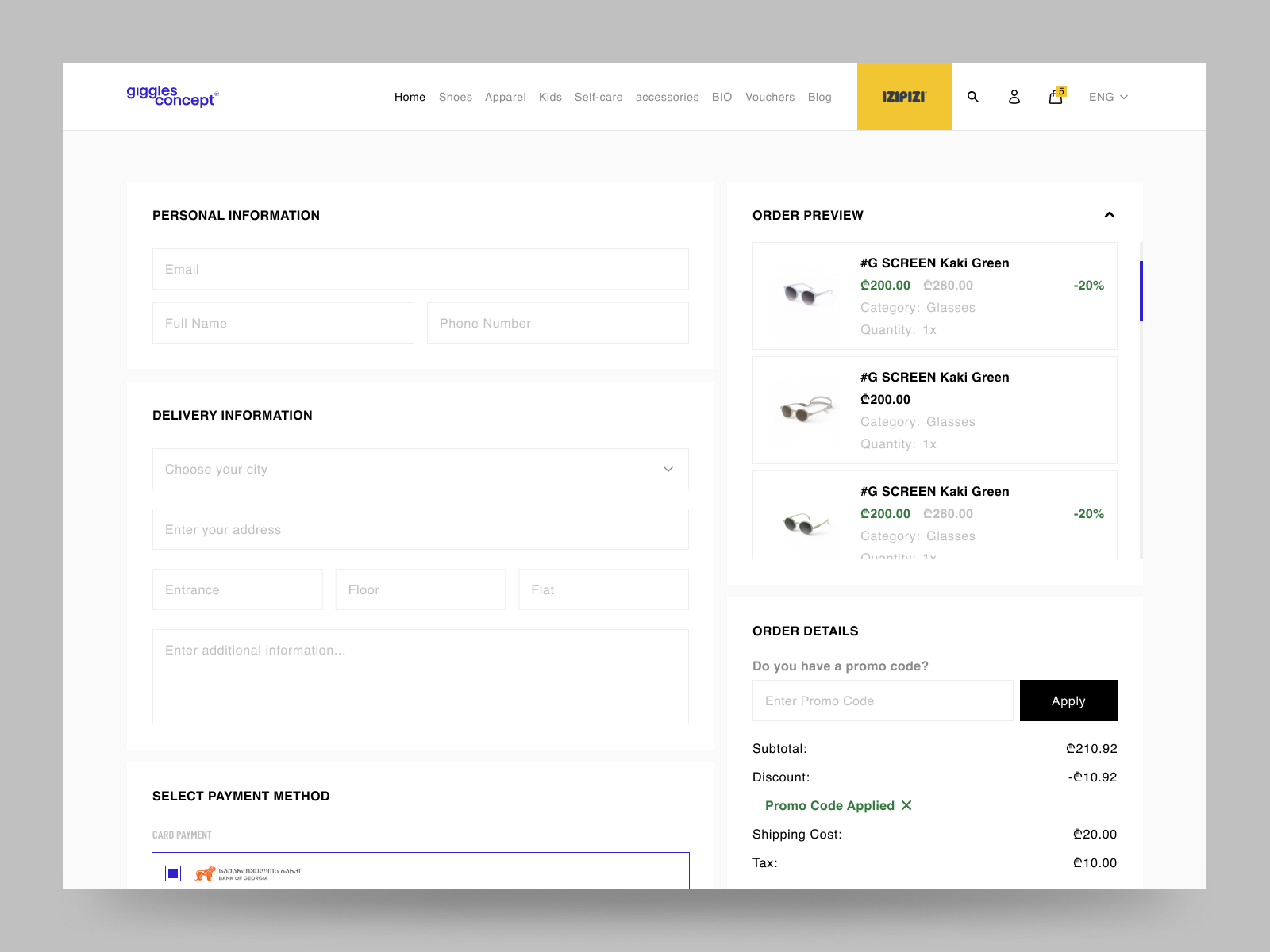 Example of E Commerce Website Design | Re Design