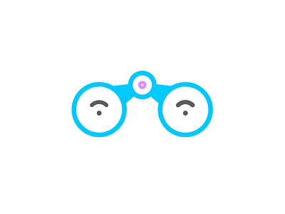 Somebody's Watching You binoculars icon illustration