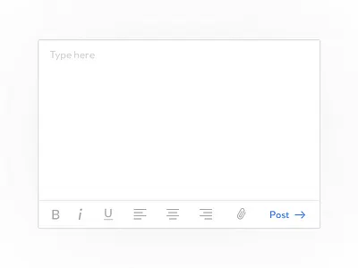 Textedit Widget attach clean edit minimal post text editor ui widget wysiwyg