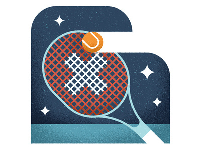 Volley! ball editorial flat illustration lights play simple sport switzerland tennis texture vector