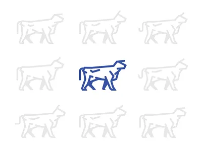 Cow Illustration branding cow design icon illustration teepee farms