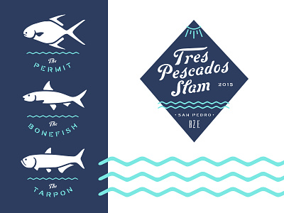 3 Fish Slam! 3 belize fish pescados tres water waves