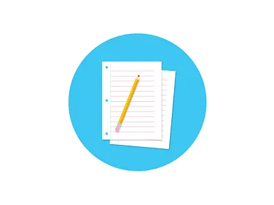 Paper & Pencil empty states graphic icon illustration paper pencil