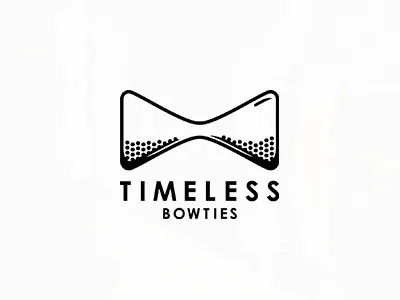 Timeless Bowties bow bowtie evolvered fashion hourglass negativespace sandclock tie time timeless лого логотип