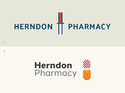 A or B? blood design fresno hundred10 identity logo pharmacy pill