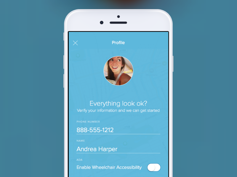 Confirming profile screen confirmation made with invision minimum inputs profile