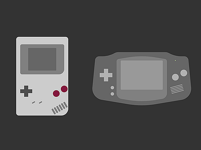 Gameboy Dribbble Gameboys gameboy handheld mobile nintendo sass scss svg video games web design