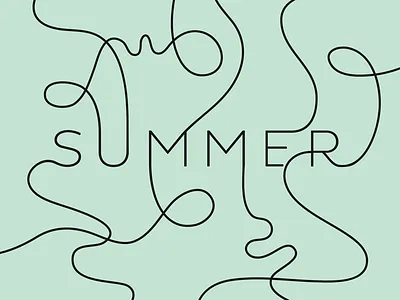 The 100 Day Project, Day 63 100 day project editorial experimental mint pluto squiggles stroke summer type typography