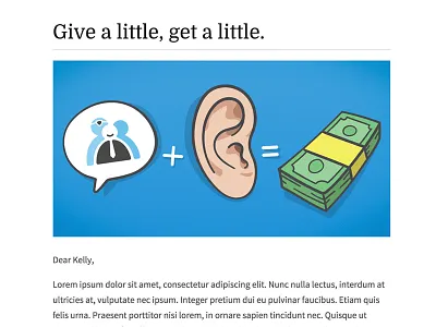 Tell your friends blue cash ear illustration money referral speech bubble vectors